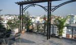 Hotal rooftop patio